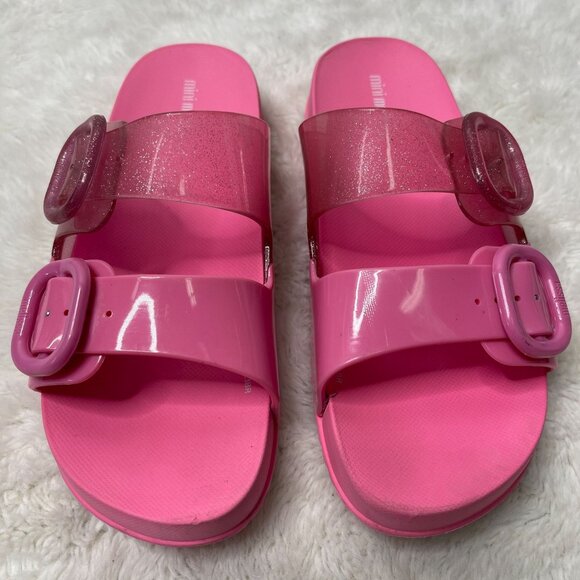 Mini Melissa Kid's Girl's Pink Cozy Slide Sandal Shoes Size 3 US - Picture 1 of 7